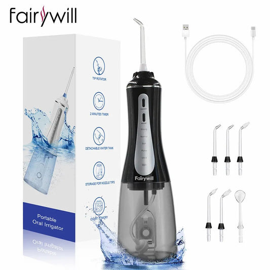 Portable Dental Water Flosser with 5 Modes and USB Charging